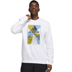 Men's adidas Graphic Fleece Sweatshirt -Clearance Sales Store 5649880 White