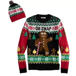 Men's Holiday Sweater with Hat -Clearance Sales Store 5653499 ALT4