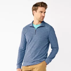 Men's Sonoma Goods For Life® Double-Knit Quarter-Zip Top -Clearance Sales Store 5659169 Navy
