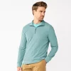 Men's Sonoma Goods For Life® Double-Knit Quarter-Zip Top -Clearance Sales Store 5659169 Teal
