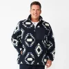 Big & Tall Sonoma Goods For Life® Sherpa Full-Zip Jacket -Clearance Sales Store 5662060 Blue Southwestern