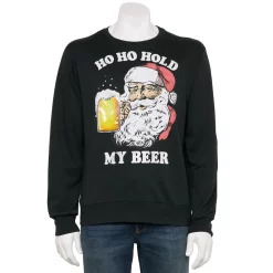 Men's Holiday Graphic Sweatshirt -Clearance Sales Store 5665109 Black Beer