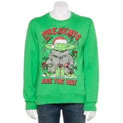 Men's Holiday Graphic Sweatshirt -Clearance Sales Store 5665109 Presents Kelly