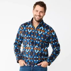 Men's Sonoma Goods For Life® Polar-Fleece Full-Zip Jacket -Clearance Sales Store 5667569 Blue Multi