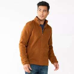 Men's Sonoma Goods For Life® Polar-Fleece Full-Zip Jacket -Clearance Sales Store 5667572 Brown