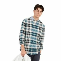 Men's Tommy Hilfiger Houston Plaid Button-Down Shirt -Clearance Sales Store 5673629 Alfalfa Blue