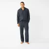 Men's Sonoma Goods For Life® 2-Piece Flannel Pajama Set -Clearance Sales Store 5675447 Dark Gray Heather