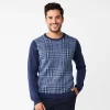 Men's Apt. 9® Merino Wool Blend Pattern Sweater -Clearance Sales Store 5676422 Light Blue Plaid