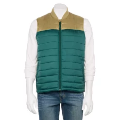 Men's Sonoma Goods For Life® Puffy Vest -Clearance Sales Store 5693516 Green Beige Combo