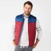 Men's Sonoma Goods For Life® Puffy Vest -Clearance Sales Store 5693516 Red Blue Combo
