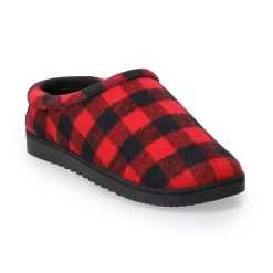 Men's Sonoma Goods For Life® Trimmed Edge Clog Slipper -Clearance Sales Store 5697011 Black Red Plaid