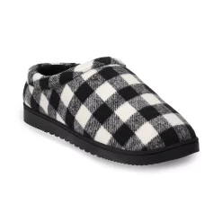 Men's Sonoma Goods For Life® Trimmed Edge Clog Slipper -Clearance Sales Store 5697011 Black White Plaid