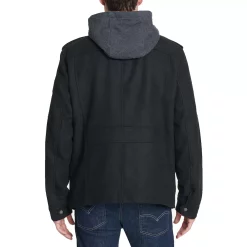 Men's Levi's Wool-Blend Hooded Military Jacket -Clearance Sales Store 5697516 ALT