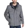 Men's Levi's Wool-Blend Hooded Military Jacket -Clearance Sales Store 5697516 Lt Grey