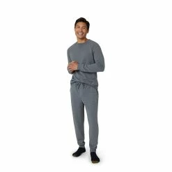 Men’s Eddie Bauer 2-Piece Lounge Top & Jogger Pants Set -Clearance Sales Store 5719687 Charcoal Heather