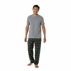Men's Eddie Bauer Cozy Cabin 2-Piece Top & Pants Lounge Set -Clearance Sales Store 5720260 Heather Grey