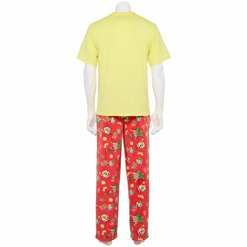 Men's SpongeBob in Santa Hat Pajamas 4 Men's SpongeBob in Santa Hat Pajamas - Image 2