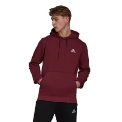 Men's adidas Feel Cozy Pullover Fleece Hoodie -Clearance Sales Store 5720807 Victory Crimson White
