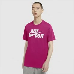 Men's Nike "Just Do It" Logo Tee -Clearance Sales Store 5721511 Fireberry