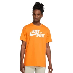 Men's Nike "Just Do It" Logo Tee -Clearance Sales Store 5721511 Kumquat