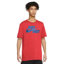 Men's Nike "Just Do It" Logo Tee -Clearance Sales Store 5721511 Light Crimson
