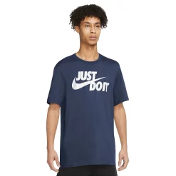 Men's Nike "Just Do It" Logo Tee -Clearance Sales Store 5721511 Midnight Navy