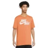 Men's Nike "Just Do It" Logo Tee -Clearance Sales Store 5721511 Orange Trance