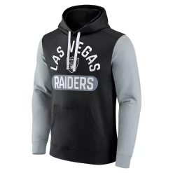 Men's Fanatics Las Vegas Raiders Colorblock Fleece Hoodie