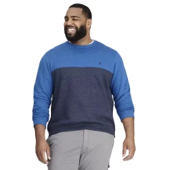 Men's Big & Tall IZOD Advantage Fleece Pullover Top -Clearance Sales Store 5848557 Blue Block
