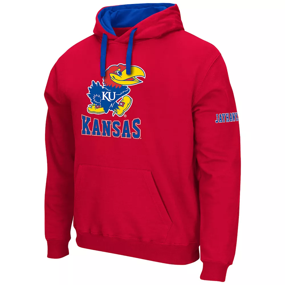 Men's Colosseum Kansas Jayhawks Pullover Fleece Hoodie 3 Men's Colosseum Kansas Jayhawks Pullover Fleece Hoodie