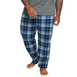Big & Tall Sonoma Goods For Life® Microfleece Sleep Pants -Clearance Sales Store 5957859 Blue Plaid