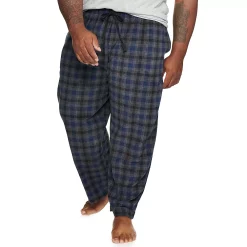 Big & Tall Sonoma Goods For Life® Microfleece Sleep Pants -Clearance Sales Store 5957859 Navy Ombre Plaid