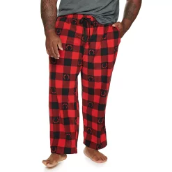 Big & Tall Sonoma Goods For Life® Microfleece Sleep Pants -Clearance Sales Store 5957859 Red Buffalo Antlers