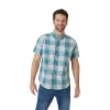 Men's Eddie Bauer On-The-Go Button-Down Shirt -Clearance Sales Store 6120187 Teal