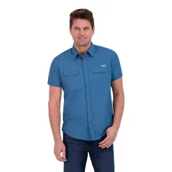 Men's Eddie Bauer Mountain Regular-Fit Performance Button-Down Shirt -Clearance Sales Store 6120195 Harbor Mist