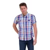 Men's Eddie Bauer Mountain Regular-Fit Performance Button-Down Shirt -Clearance Sales Store 6120195 Periwinkle