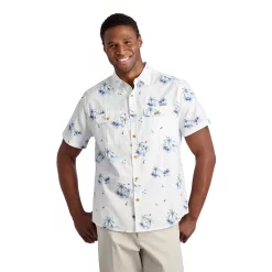 Men's Eddie Bauer Mountain Regular-Fit Performance Button-Down Shirt -Clearance Sales Store 6120195 White Palm