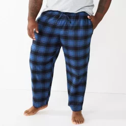 Big & Tall Sonoma Goods For Life® Flannel Pajama Pants -Clearance Sales Store 6120642 Blue Plaid