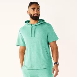 Men's Tek Gear® French Terry Short-Sleeve Hoodie -Clearance Sales Store 6120741 Aqua Stone