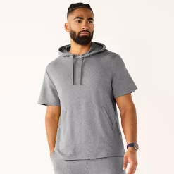 Men's Tek Gear® French Terry Short-Sleeve Hoodie -Clearance Sales Store 6120741 Athletic Gray