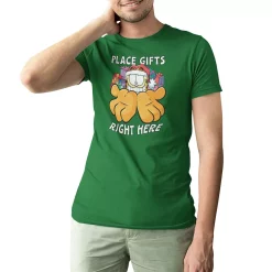 Men's Holiday Character Tees -Clearance Sales Store 6142724 Green Garfield