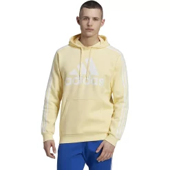 Big & Tall adidas Essential 3-Stripes Badge of Sport Hoodie -Clearance Sales Store 6171344 Almost Yellow