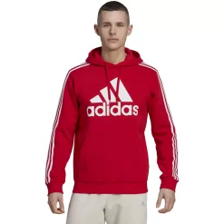 Big & Tall adidas Essential 3-Stripes Badge of Sport Hoodie -Clearance Sales Store 6171344 Scarlet