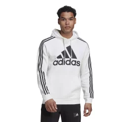 Big & Tall adidas Essential 3-Stripes Badge of Sport Hoodie -Clearance Sales Store 6171344 White