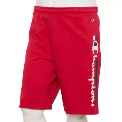Big & Tall Champion® Vertical Script Fleece Shorts -Clearance Sales Store 6171471 Red