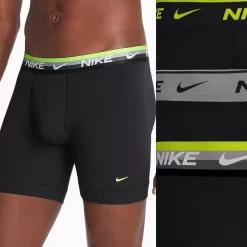 Men's Nike Dri-FIT Essential 3-pack Stretch Boxer Briefs -Clearance Sales Store 6196492 Black Stripe