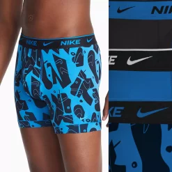 Men's Nike Dri-FIT Essential 3-pack Stretch Boxer Briefs -Clearance Sales Store 6196492 Blue Print Black