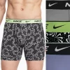 Men's Nike Dri-FIT Essential 3-pack Stretch Boxer Briefs -Clearance Sales Store 6196492 Light Blue Black Gray