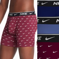 Men's Nike Dri-FIT Essential 3-pack Stretch Boxer Briefs -Clearance Sales Store 6196492 Purple Blue Navy