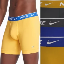 Men's Nike Dri-FIT Essential 3-pack Stretch Boxer Briefs -Clearance Sales Store 6196492 Yellow Blue Gray